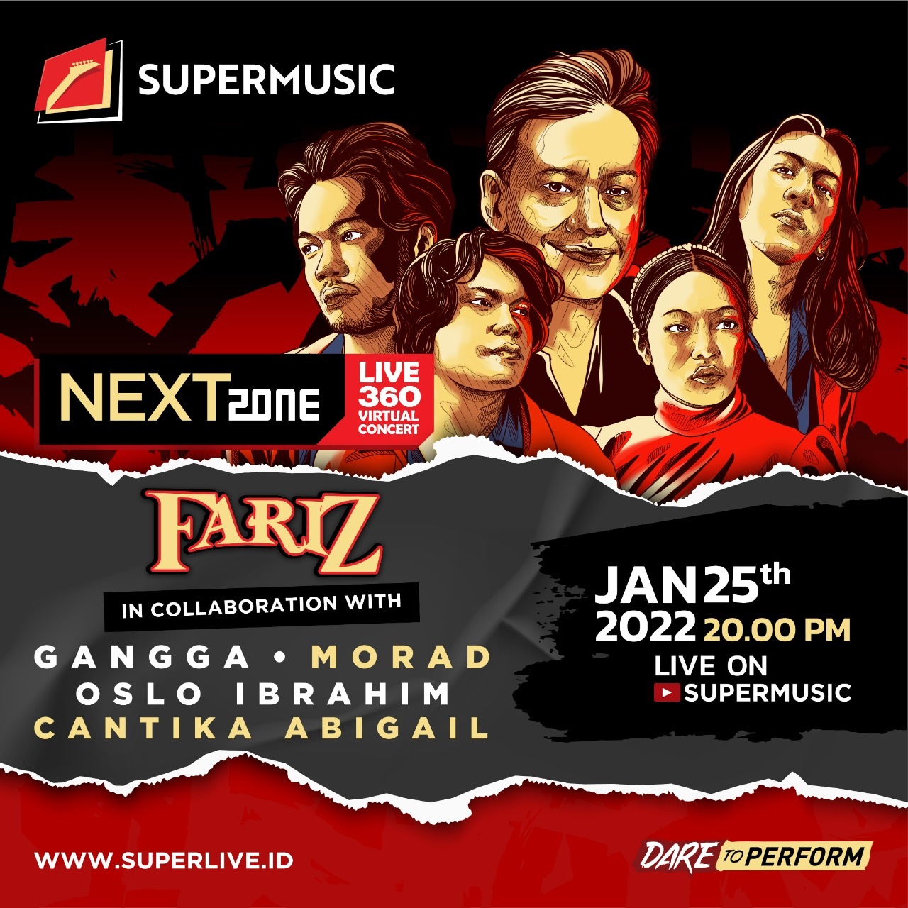 Supermusic NEXTZone Live 360 Virtual Concert  Sajikan Kolaborasi Sederet Musisi Muda Fenomenal dan Musisi Legendaris Fariz FM   